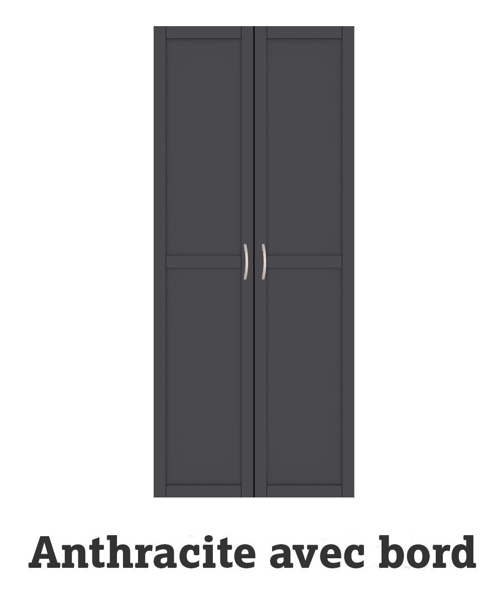 Les portes battantes anthracite avec bord Les portes battantes anthracite avec bord