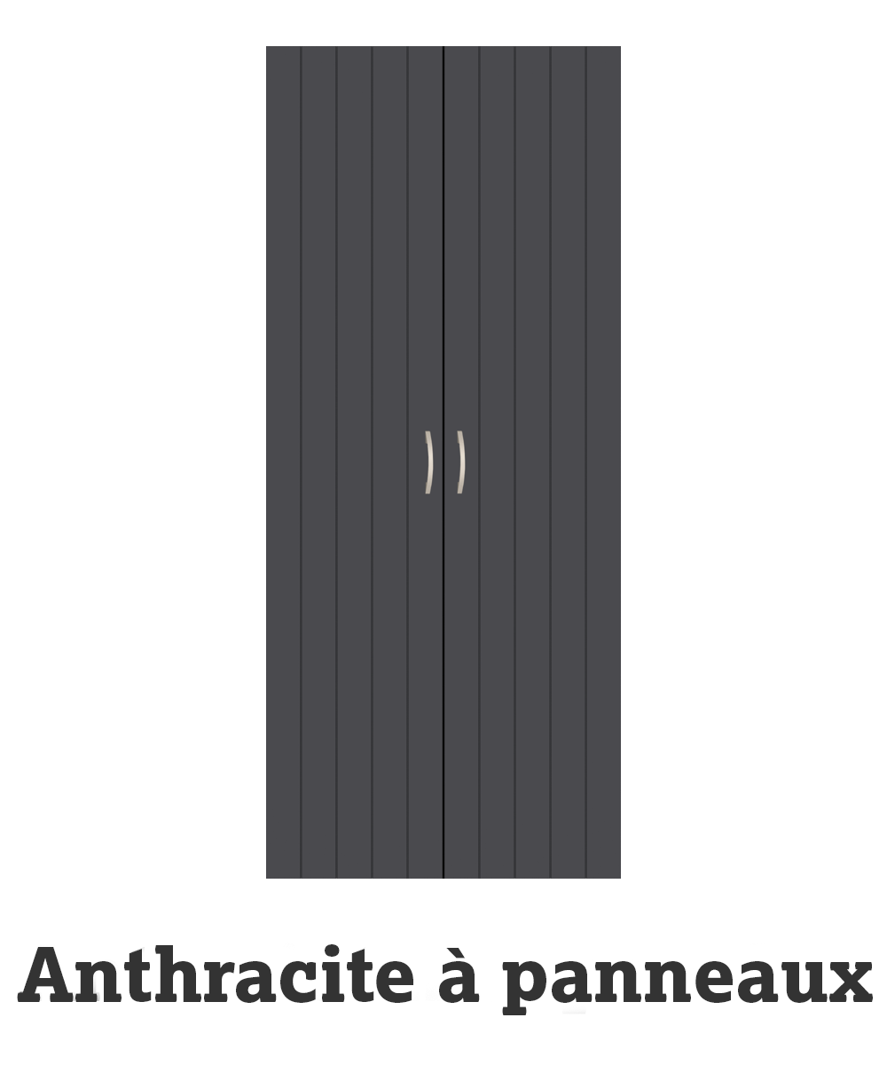 Les portes battantes antraciet met panelen Les portes battantes antraciet met panelen
