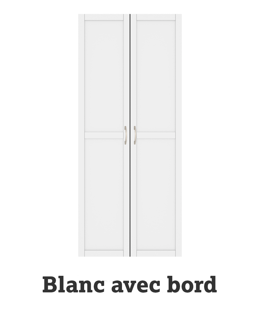 Les portes battantes blanc avec bord Les portes battantes blanc avec bord