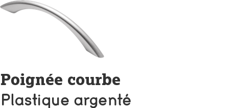 Les poignées courbe argenté Les poignées courbe argenté
