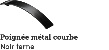 Poignée métal courbe noir Poignée métal courbe noir