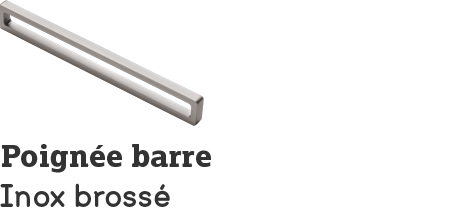 Poignée rectangle brossé Poignée rectangle brossé
