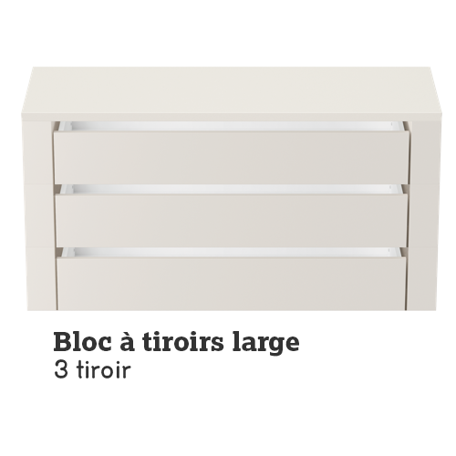 Bloc à tiroirs large 3 Bloc à tiroirs large 3