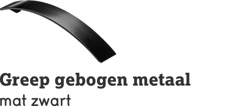 Greep gebogen metaal zwart Greep gebogen metaal zwart