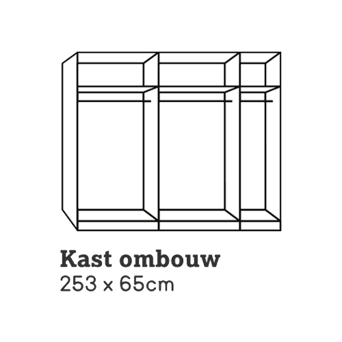 Kast ombouw 253x65cm Kast ombouw 253x65cm