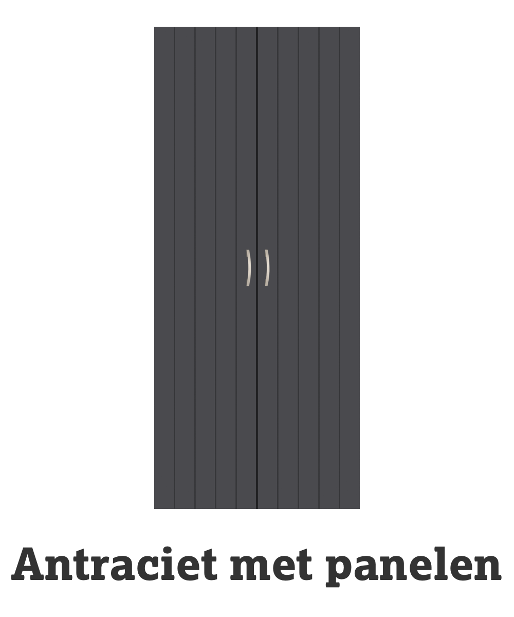 Draaideur antraciet met panelen Draaideur antraciet met panelen