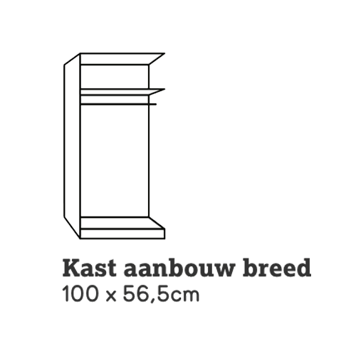 Kast aanbouw breed Kast aanbouw breed