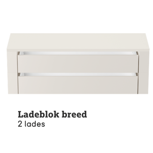 Ladeblok breed 2 lade Ladeblok breed 2 lades