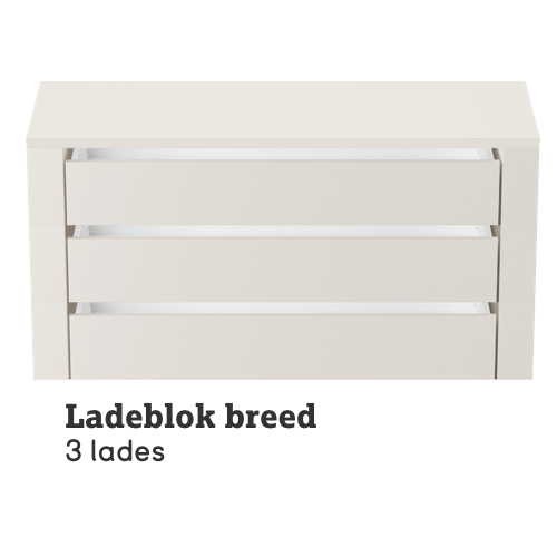 Ladeblok breed 3 lade Ladeblok breed 3 lades