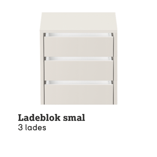 Ladeblok smal 3 lade Ladeblok smal 3 lades