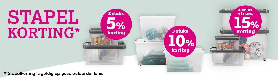 Stapelkorting opbergboxen