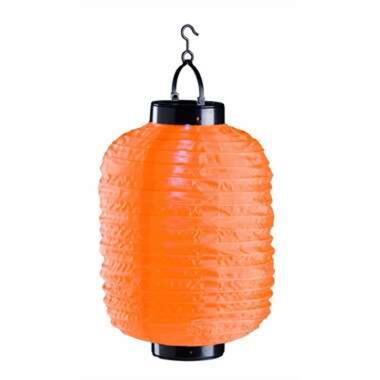 Lampion - solar - oranje - tuinverlichting - 20 x 35 cm product