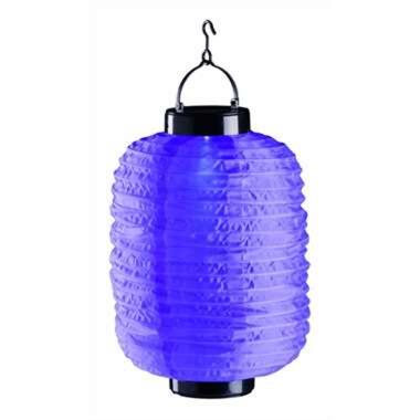 Lampion - solar - paars - tuinverlichting - 20 x 35 cm product