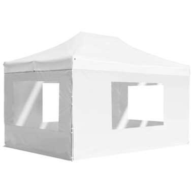 vidaXL Partytent inklapbaar met wanden 4,5x3 m aluminium wit product