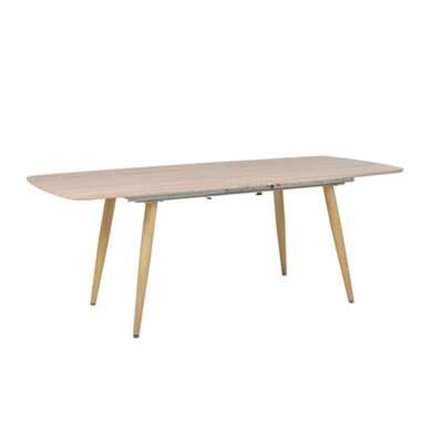 HAGA - Uitschuifbare eettafel - Lichthout - 90 x 180/210 cm - MDF product