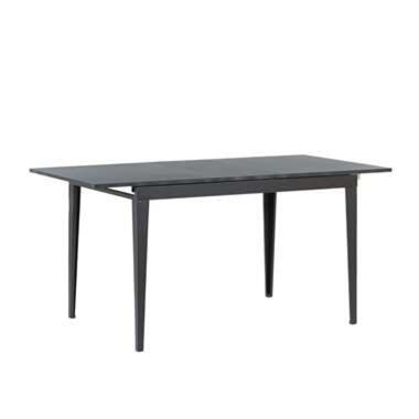 NORLEY - Uitschuifbare eettafel - Zwart - 80 x 120/160 cm - MDF product