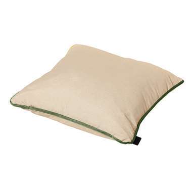 Madison sierkussen Velvet-Panama - 45x45 - army green piping - linnen product