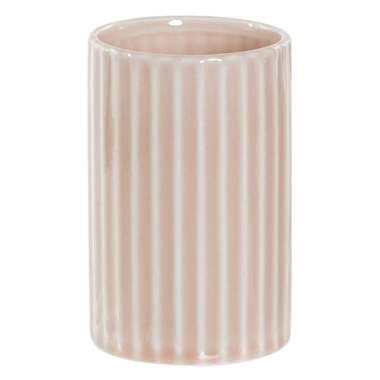 Item Tandenborstelhouder - roze - keramiek - 12 cm product