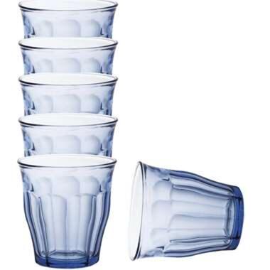 Duralex Drinkglazen Prisme - 6 stuks - blauw - glas - 250 ml product
