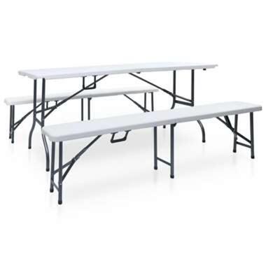 vidaXL - Tuinset - Wit - Kunststof product