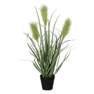 Mica Decorations Kunstplant - siergras - groen - in pot - 53 cm product