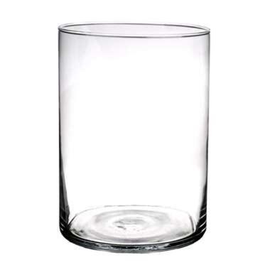 Bellatio design Vaas - cilinder - transparant - glas - 18 x 25 cm product