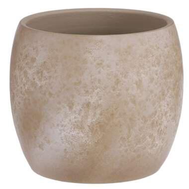 Mica Decorations Bloempot - creme stone - mat - keramiek - 24 x 22 cm product