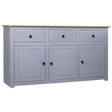 vidaXL Dressoir Panama Range 135x40x80 cm massief grenenhout grijs product