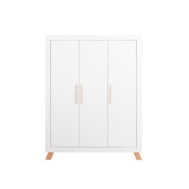 Bopita Lisa 3-deurskast - Wit/Naturel product