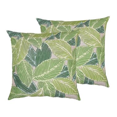 Beliani Buitenkussen VARKOS - Groen polyester product