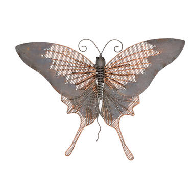 Decoris Muurvlinder - metaal - vlinder - 34 x 24 cm product