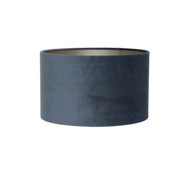 Cilinder Lampenkap Velours - Dusty Blue - Ø35x30cm product