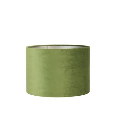 Cilinder Lampenkap Velours - Olive Green - Ø40x30cm product