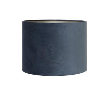 Cilinder Lampenkap Velours - Dusty Blue - Ø50x38cm product