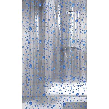 Kleine Wolke douchegordijn Bubble - blauw - 180x200 cm product