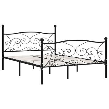 vidaXL Bedframe met lattenbodem metaal zwart 160x200 cm product