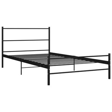 vidaXL Bedframe Metaal Zwart 100x200 Ledikant Bed Frame Bedframes Bedden product