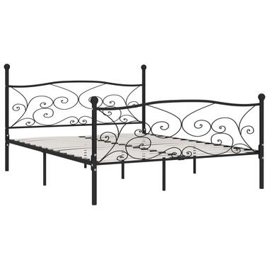 vidaXL Bedframe met lattenbodem metaal zwart 180x200 cm product