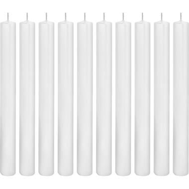 Trend Candles Dinerkaarsen - 10x - wit - 14 branduren - 25 cm product