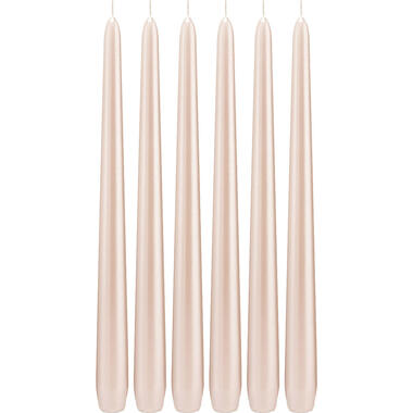 Trend Candles Dinerkaarsen - 6x - parelmoer - 13 branduren - 30 cm product