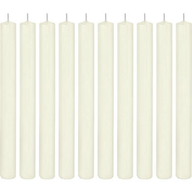 Trend Candles Dinerkaarsen - 10x - ivoorwit - 14 branduren - 25 cm product