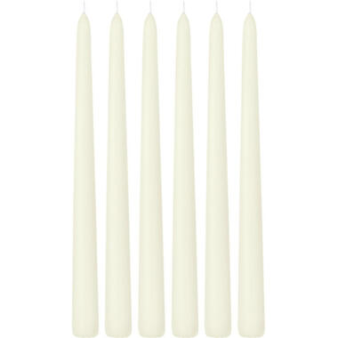 Trend Candles Dinerkaarsen - 6x - ivoorwit - 13 branduren - 30 cm product