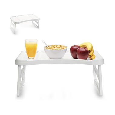 Dienblad - wit - kunststof - ontbijt op bed - 51 x 33 cm product
