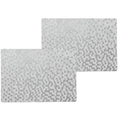 Wicotext Placemats - 4 stuks - Stones - zilver - 43 x 30 cm product