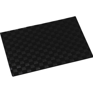 Kesper Placemats - 6 stuks - zwart - kunststof - gevlochten - 43 cm product