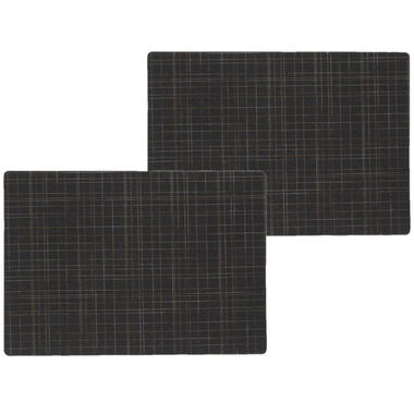 Wicotext Placemats - 4 stuks - Liso - zwart - 43 x 30 cm product