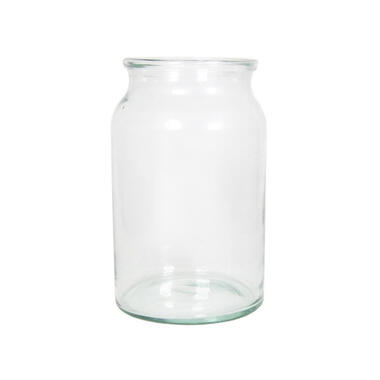 Floran Vaas - melkbus vorm - transparant - glas - smalle hals - 23 cm product