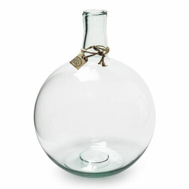 Bellatio design Vaas - bol - smalle hals - glas - 32 x 45 cm product