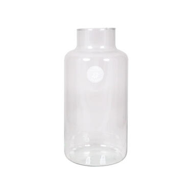 Floran Vaas - melkbus vorm - transparant - glas - smalle hals - 30 cm product