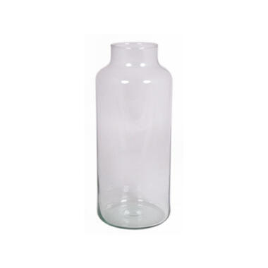 Floran Vaas - melkbus vorm - transparant - glas - smalle hals - 35 cm product